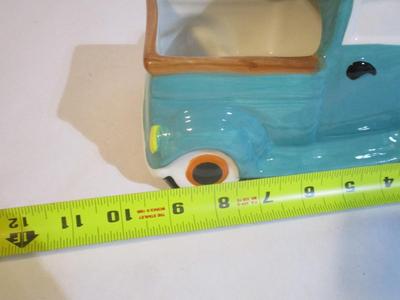2 - New Robert Stanley Ceramic Teal Truck Planters