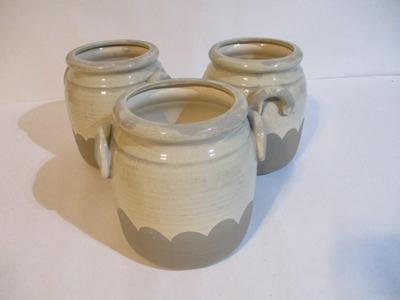7 - Stoneware Pots Approx 7" Tall