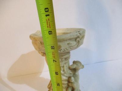 Approx 8 1/2" Tall Vintage French Plaster Cherub Lamb Statue