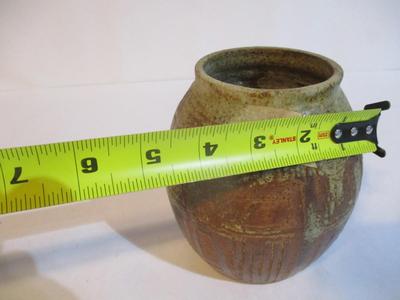 Approx 6" Tall Signed Handmade Pottery Vase