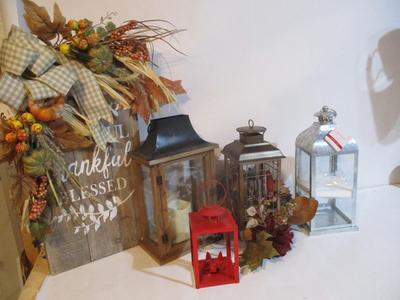 New Home Decor Lanterns & Sign
