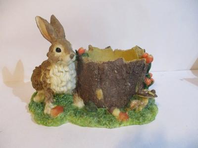 Resin Bunny Rabbit Planter