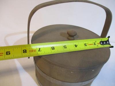 Vintage Basket Wooden Handle Approx 9" Tall