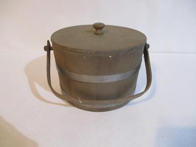 Vintage Basket Wooden Handle Approx 9" Tall