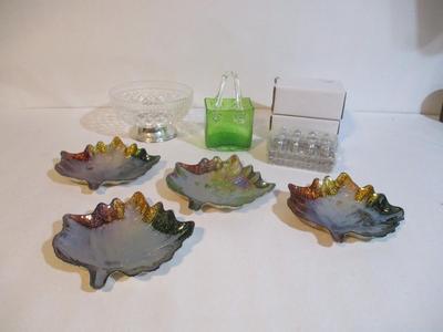 New Yankee Candle Fall Leaf S/P Shakers Glass Baskets