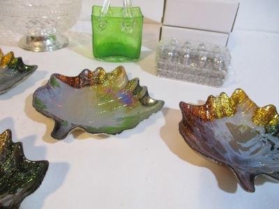 New Yankee Candle Fall Leaf S/P Shakers Glass Baskets