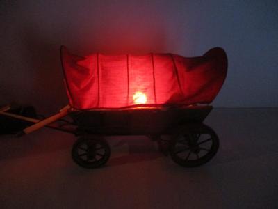 Vintage Covered Wagon Lamp