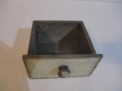 8 - New Grey Wood Mini Drawer With Rounded Knob