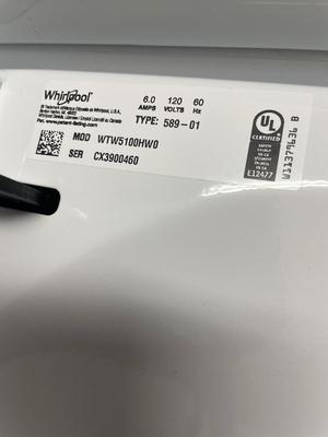 Whirlpool smart washer / gas dryer matching set purchased 2024
