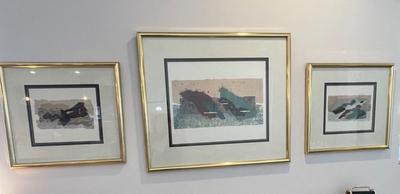 Steve Strickland Framed mixed media abstract series