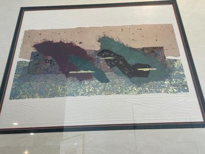 Steve Strickland Framed mixed media abstract series