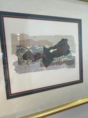 Steve Strickland Framed mixed media abstract series