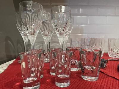 Crystal bar glass lot with extras