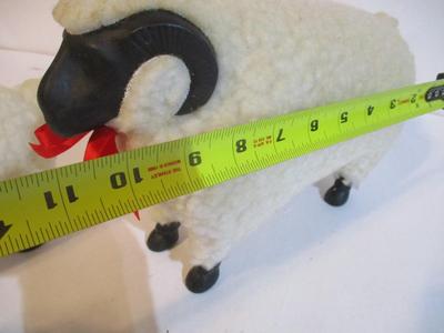 White Wool Rams With Ceramic Legs