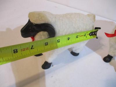 White Wool Rams With Ceramic Legs