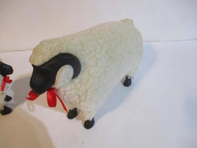 White Wool Rams With Ceramic Legs