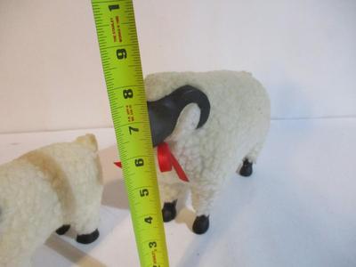White Wool Rams With Ceramic Legs