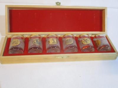 Made In Germany Pratenglaser Brandy Glasses 24 Karat Gold Auflage