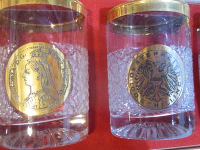 Made In Germany Pratenglaser Brandy Glasses 24 Karat Gold Auflage