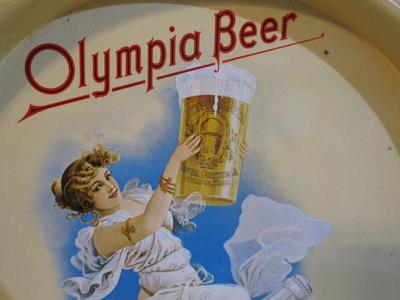 Approx 13 1/4" Vintage Olympia Beer Metal Serving Tray
