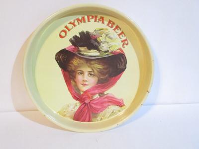 Approx 13 1/4" Vintage Olympia Beer Metal Serving Tray