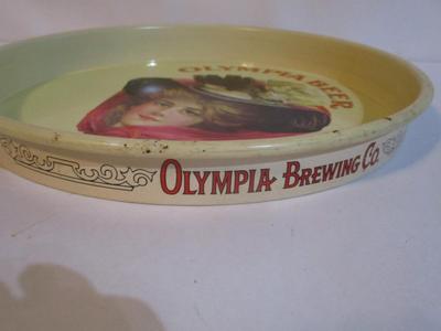 Approx 13 1/4" Vintage Olympia Beer Metal Serving Tray