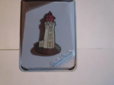 Vintage Glacier Pearle Abalone Shell Lighthouse Pin