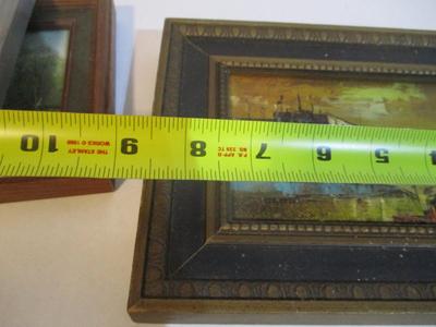 Antique Pair Of Convex Bubble Glass Dried Flowers Hummel Art Paintings & Prints