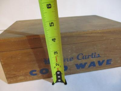 Vintage 1950's Helene Curtis Cold Wave Wooden Box
