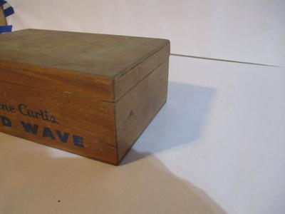 Vintage 1950's Helene Curtis Cold Wave Wooden Box
