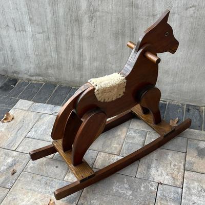 LOT 82G: Vintage Wooden Rocking Horse