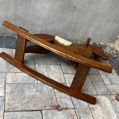 LOT 82G: Vintage Wooden Rocking Horse