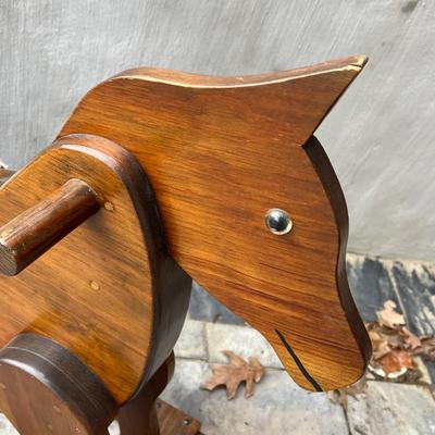 LOT 82G: Vintage Wooden Rocking Horse