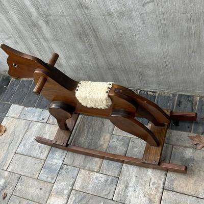 LOT 82G: Vintage Wooden Rocking Horse