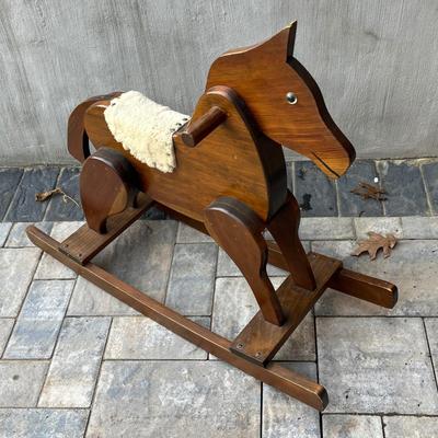 LOT 82G: Vintage Wooden Rocking Horse