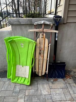 LOT 85G: Winter Work and Play - Sleds and Snow Shovels