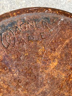 LOT 86G: Camping / Outdoors Equipment - Fishing Net, Cast Iron Pot, Binoculars, Lantern and More