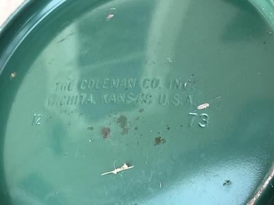 LOT 86G: Camping / Outdoors Equipment - Fishing Net, Cast Iron Pot, Binoculars, Lantern and More