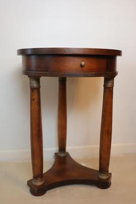 French Empire Style Round Side Table