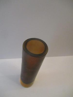 Approx 8 1/2" Brown Glass Vase