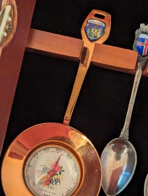 Spoon Display Rack With Souvenir Spoons
