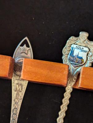 Spoon Display Rack With Souvenir Spoons
