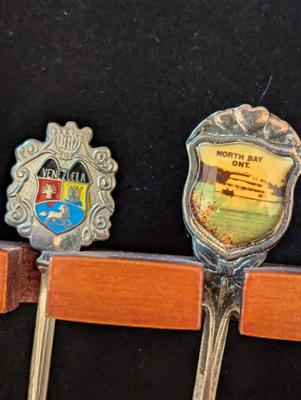Spoon Display Rack With Souvenir Spoons