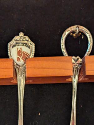 Spoon Display Rack With Souvenir Spoons