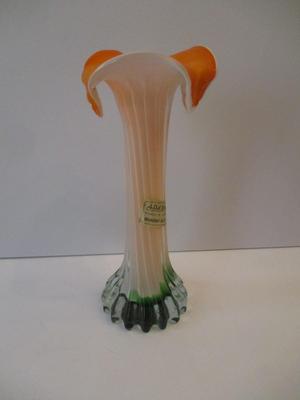 Approx 8" Tall A. Dal Borgo Murano Glass Vase