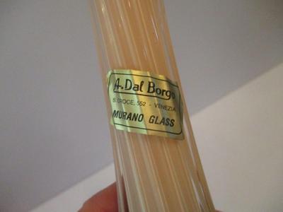 Approx 8" Tall A. Dal Borgo Murano Glass Vase