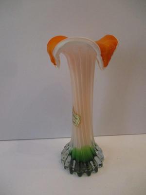Approx 8" Tall A. Dal Borgo Murano Glass Vase