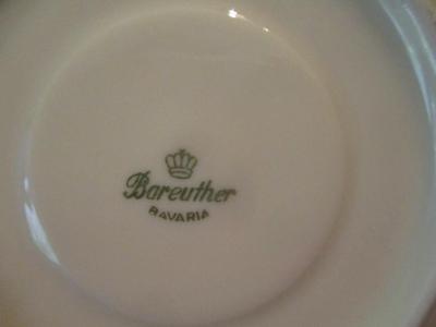 Vintage Handpainted Bavaria Ornament Bareuther Bavaria Elfenbein Royal Stafford Porcelain Tea Cup & Saucers