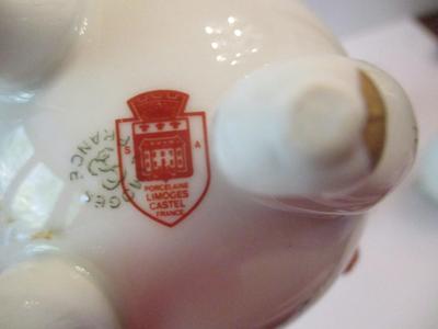 Porcelain Footed Egg Vases Limoges Castel Inarco & Lefton China Hand Painted