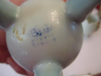 Porcelain Footed Egg Vases Limoges Castel Inarco & Lefton China Hand Painted